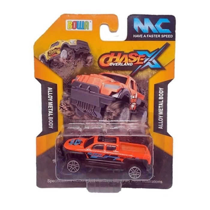 ماشین فلزی عقب کش مدل هایلوکس با باربند نارنجی کد P/888609/E