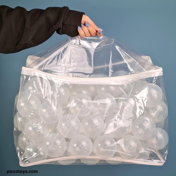 توپ رنگی بسته 100 تایی کیفی بی رنگ کد P/TPN0100/CL