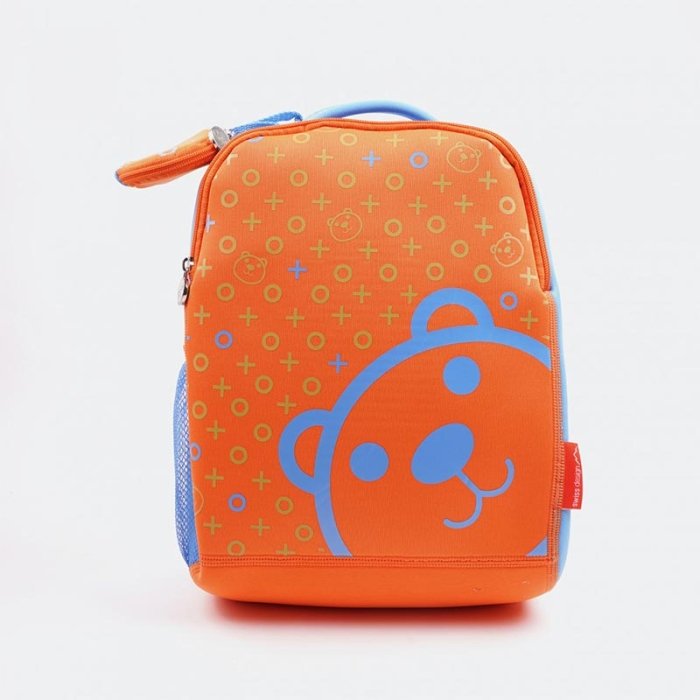 کوله پشتی کودک نارنجی طرح خرس اوپس oops مدل 3020211