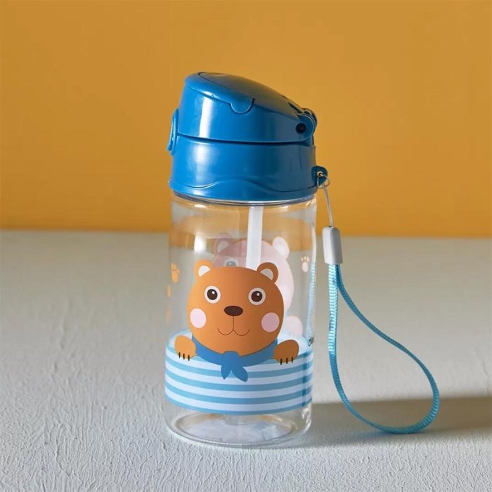 قمقمه نی دار مدل خرس آبی کد  BJDB01