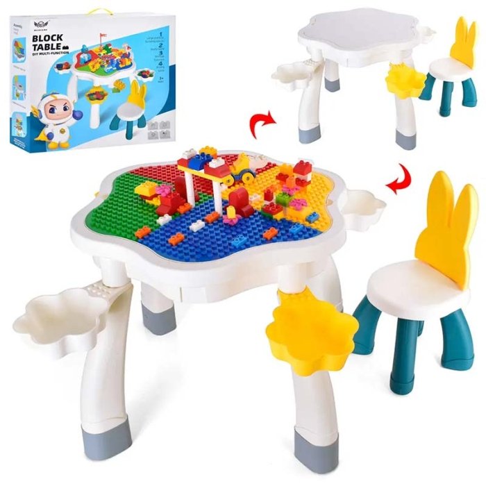 میز لگو بازی 95 تکه طرح گل مدل خرگوش کد MG1018