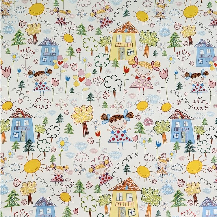 کاغذ کادو یک رو طرح نقاشی کد P/009/A