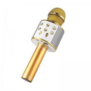 میکروفون اسپیکر دار طلایی مدل 858