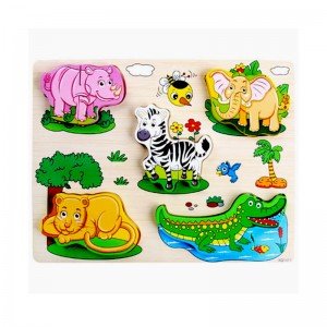 پازل چوبی کودک برجسته حیوانات 1411 مدل 1688