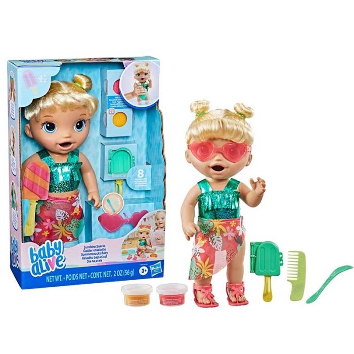 عروسک بیبی آلایو sunshine snack Baby Alive کد F1680
