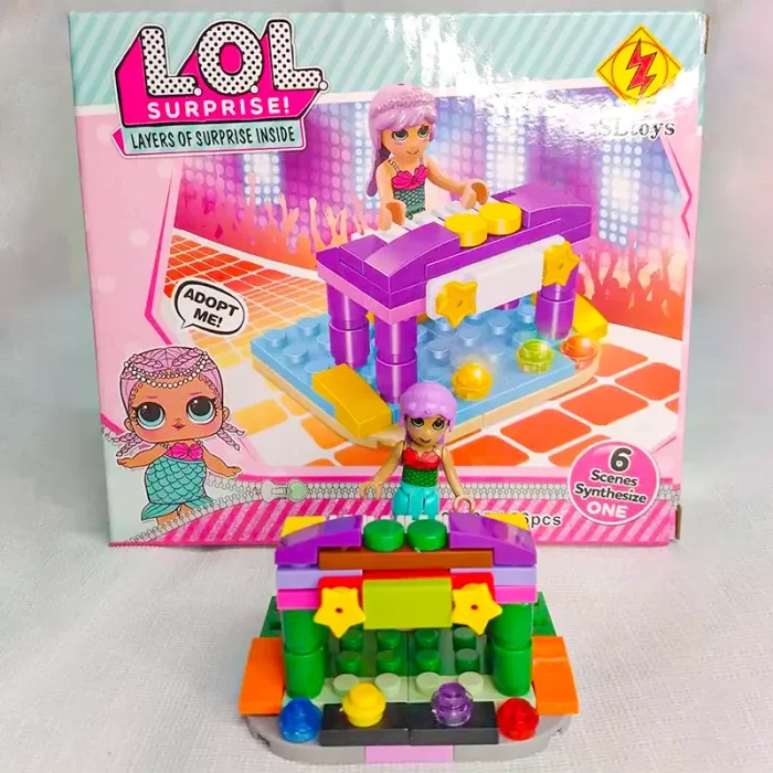 اسباب بازی ساختنی لگو مدل lol surprise لول سوپرایز 56 تکه کد P/SL89135/F