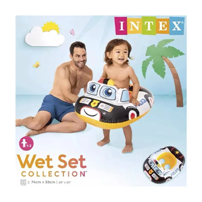 شناور شورتی کودک اینتکس intex مدل ماشین پلیس کد P/59586/C