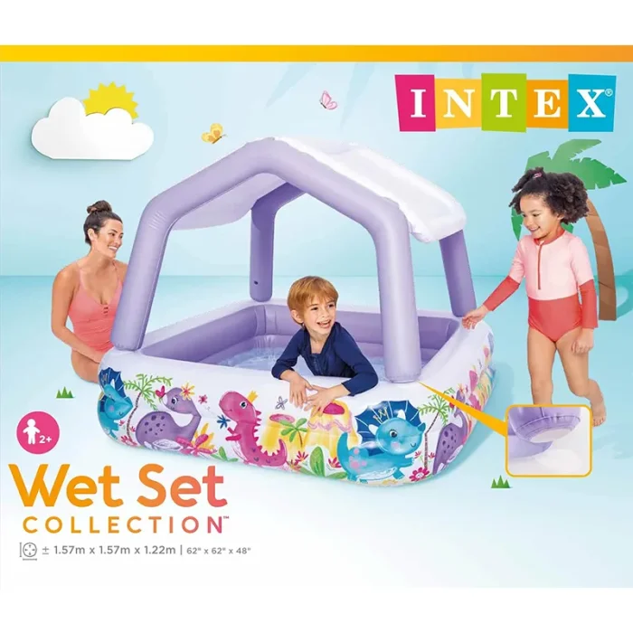 استخر بادی سایبان دار اینتکس intex مدل کلبه کد 57470