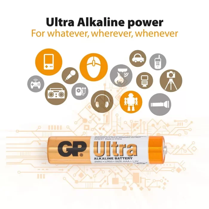 باتری نیم قلم GP تکی مدل  Ultra alkaline کد GP24AU2P10