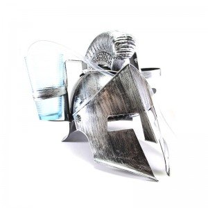 کلاه خود کودک  نقره ای همراه با نی نوشیدنی مدل 7608