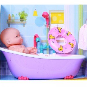 عروسک با وان حمام موزیکال مدل 3895