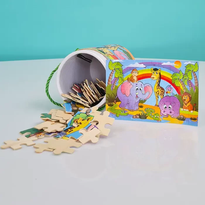 پازل استوانه ای  طرح حیوانات جنگل کد P/XY0060/G