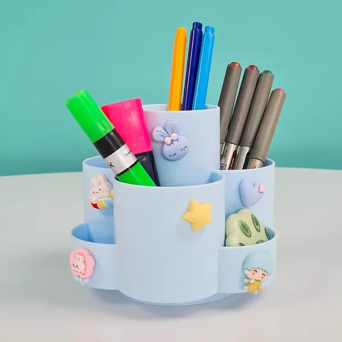 استند و جامدادی رومیزی رنگ آبی کد P/58924/A