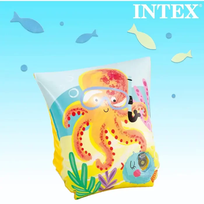 بازو بند بادی کودک اینتکس Intex مدل حیوانات دریا کد 58652