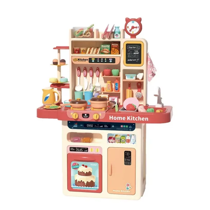 آشپزخانه کودک موزیکال رنگ صورتی کد WDP39