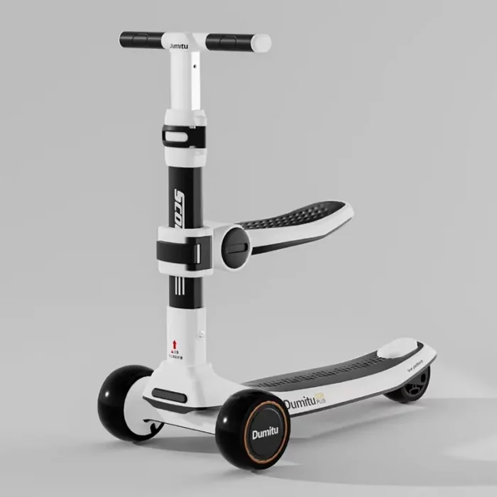 اسکوتر کودک 2 در 1 بلوتوثی دومیتو DUMITU PLUSE رنگ سفید کد P/SDT01/SE