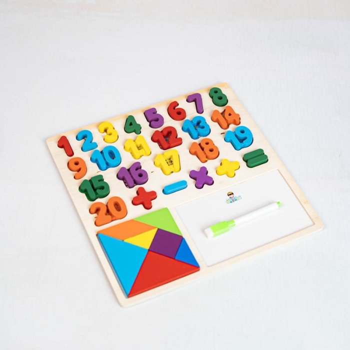 اسباب بازی چوبی 3 در 1 اعداد و وایت برد کد 7723409