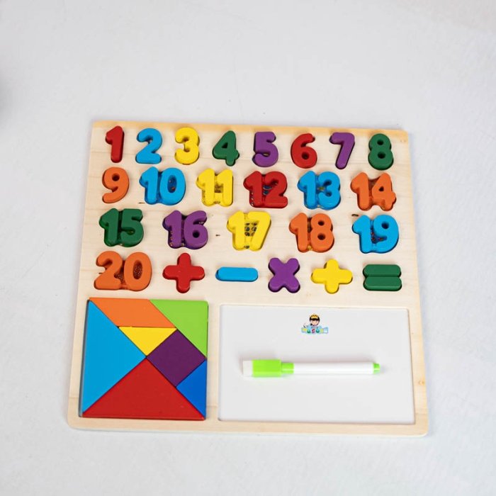 اسباب بازی چوبی 3 در 1 اعداد و وایت برد کد 7723409