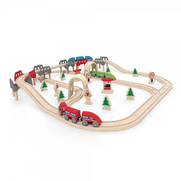 ریل قطار کودک3701 HIGH & LOW RAILWAY SET hape