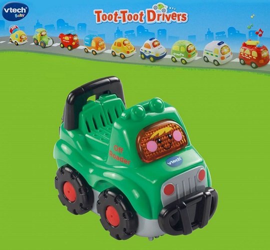 جیپ سبز موزیکال drivers off roader vtech 164203