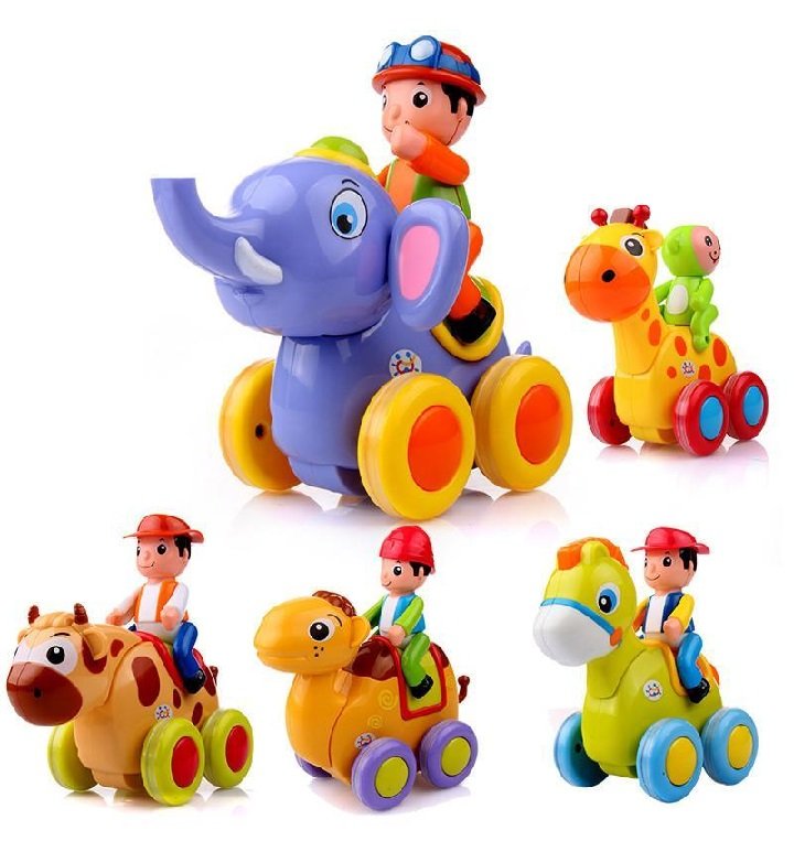 فیل بنفش با آدمک huile toys 366A