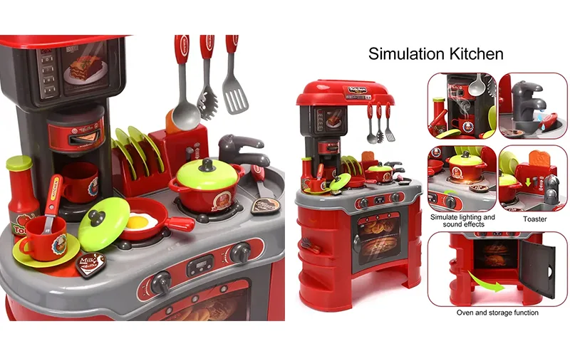 Large red children's kitchen