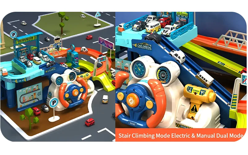 Toy racing and multi-level parking