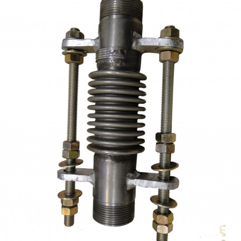 لرزه گیر آکاردئونی دو جداره دنده ای تمام استیل مهاردار ارتعاشات صنعتی ایران