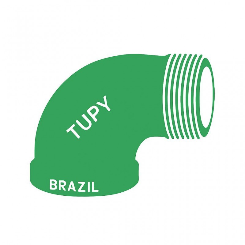 زانو چپقی 90 درجه دنده ای گالوانیزه توپی برزیل