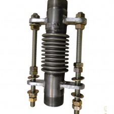 لرزه گیر آکاردئونی دو جداره دنده ای تمام استیل مهاردار ارتعاشات صنعتی ایران