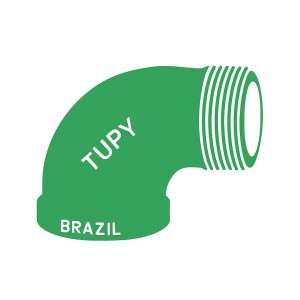 زانو چپقی 90 درجه دنده ای گالوانیزه توپی برزیل