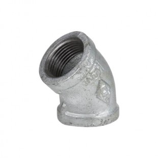 زانو 45 درجه دنده ای گالوانیزه چینی