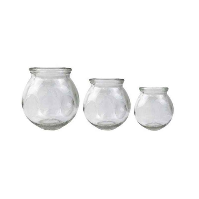 لیوان شیشه ای بادکش سایز 5