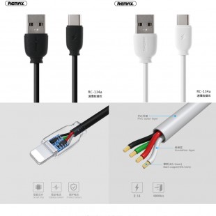 کابل تبدیل USB به USB-C ریمکس مدل RC-134a طول 1 متر