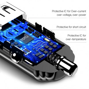 شارژر فندکی توتو مدل Totu GTZCC-02 به همراه کابل MicroUSB