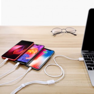 کابل تبدیل USB به لایتنینگ،MicroUSB،USB-C توتو مدل B3BB-010 طول 1.2متر