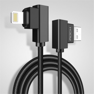 کابل لایتنینگ Rock Dual-End L-Shaped Lightning Data Cable RCB0519