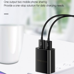 شارژر دیواری چند پورت Totu CACA-014 EU-Charger + Micro Cable