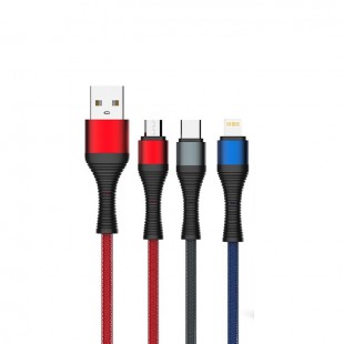 کابل تبدیل USB به MicroUSB الدینیو مدل LS401 طول 1 متر