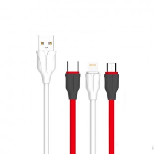 کابل تبدیل USB به MicroUSB الدینیو مدل LS361 طول 1 متر