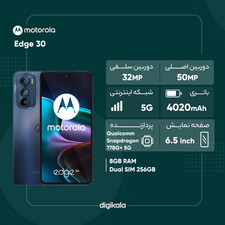 گوشی موبایل موتورولا مدل Edge 30 دو سیم کارت ظرفیت 256 گیگابایت و رم 8 گیگابایت