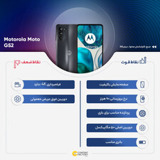 گوشی موبایل موتورولا مدل  Moto G52 دو سیم کارت ظرفیت 128 گیگابایت و رم 6 گیگابایت