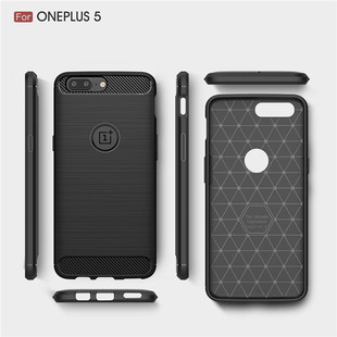 100pcs-Lot-For-Oneplus-5-Case-Luxury-Carbon-Fiber-Texture-Brushed-Rugged-Armor-Cases-For-One