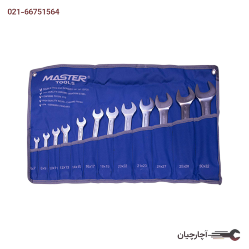 آچار دوسرتخت 12 عددی کیفی برند مسترتولز تایوان