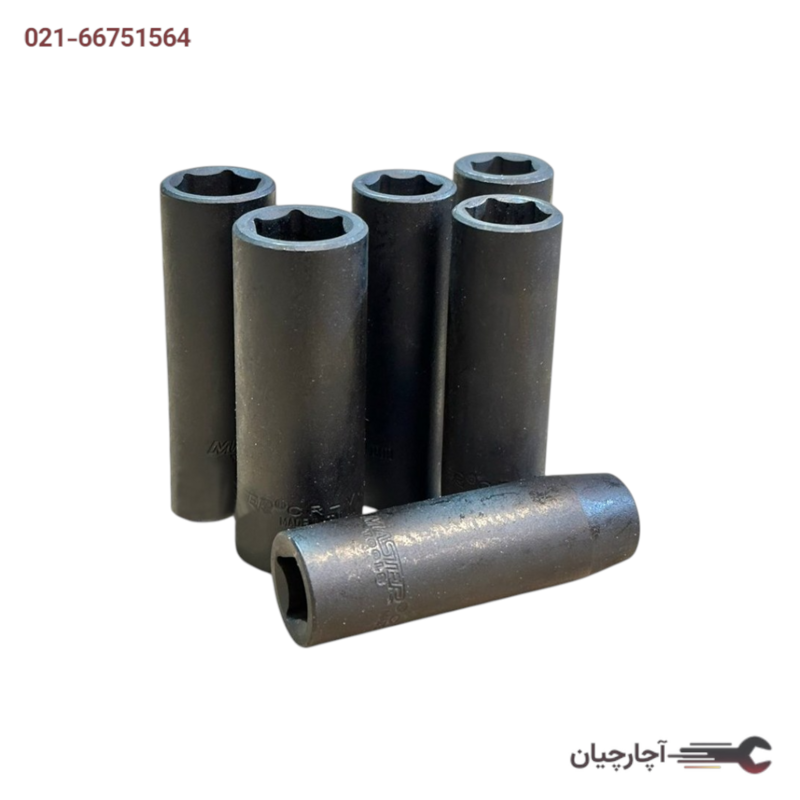 بکس مشکی درایو 1/2 شش پر بلند سایز 24