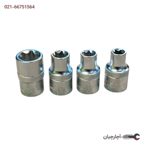 بکس ستاره‌ای درایو 1/2سایز E10 برند مسترتولز تایوان