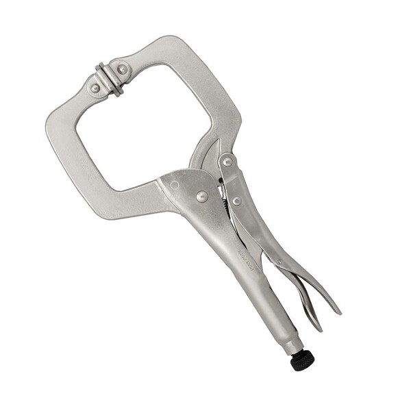 انبر قفلی C شکل هماهنگ  شونده به همراه پد پلاستیکی   11 اینچ برند ایران پتک