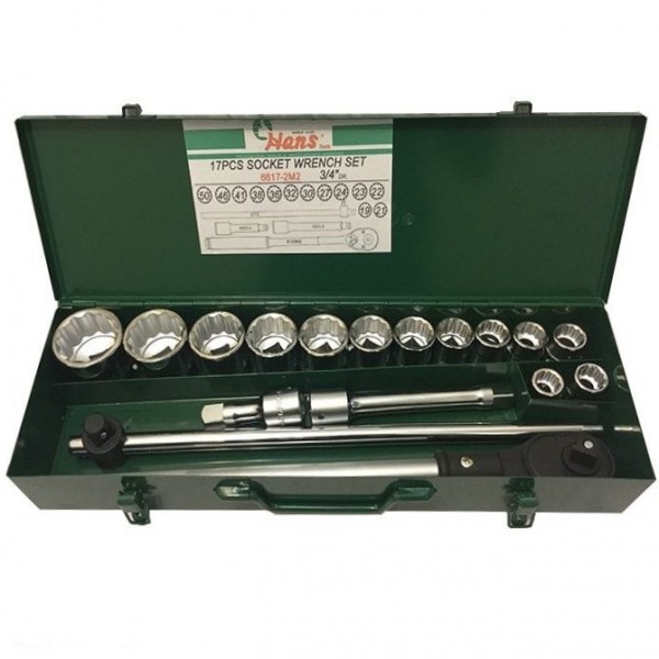 جعبه بکس درایو 3/4 سفید 12 پر 19-50 برند هنس تایوان کد کالا 6617-2M2