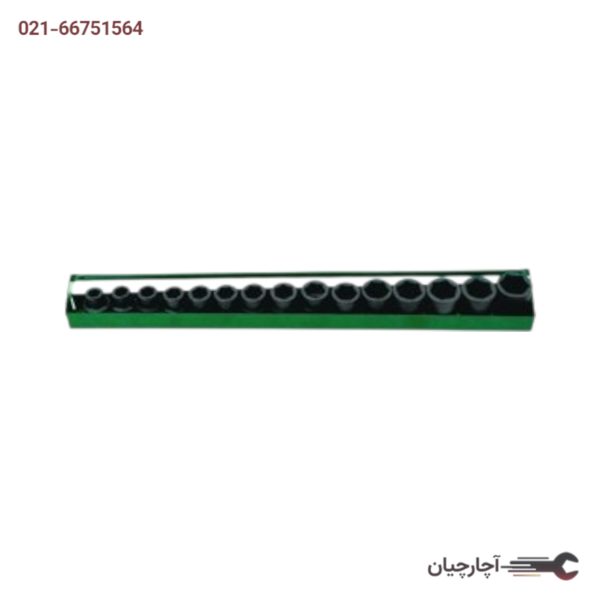 جعبه بکس مشکی درایو 1/2 کوتاه 15 عددی 10-24 برند هنس تایوان کد کالا 84615M