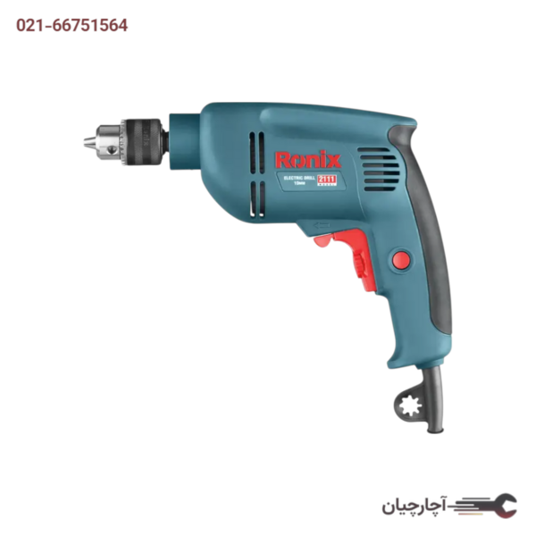 دریل برقی 10 میلی متری معمولی سه نظام آچاری 480وات برند رونیکس کد کالا 2111
